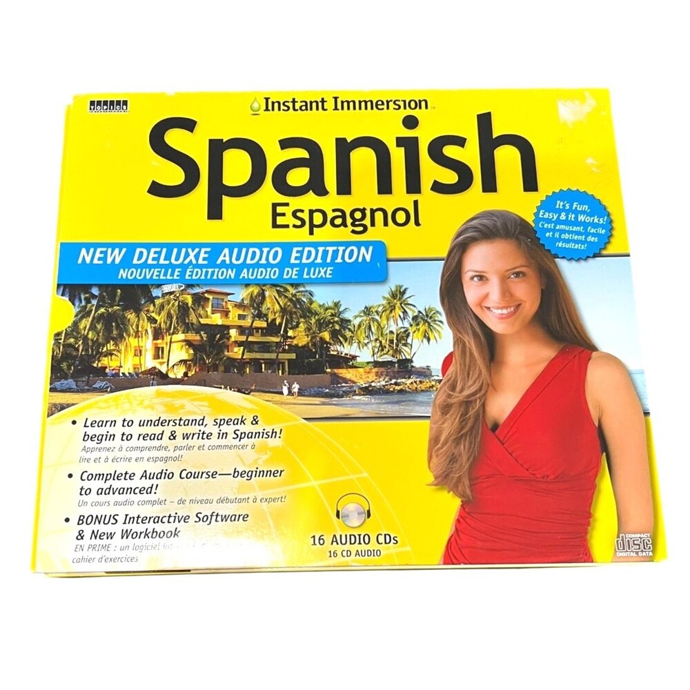 Speak SPANISH Deluxe Edition INSTANT IMMERSION 16 Audio CDs + 288-page WORKBOOK